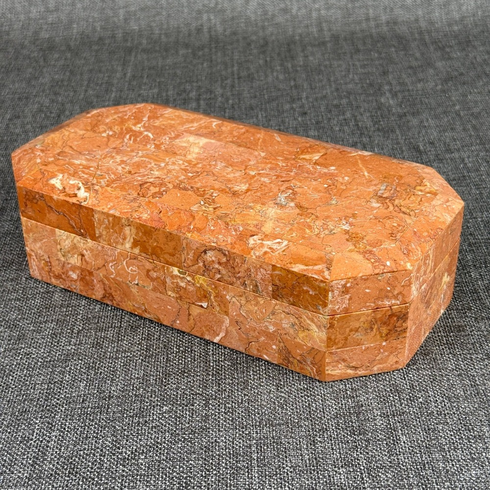 Friends Co Marble finish Trinket/Jewelry  Box Octagon 9"x5"x2.5"